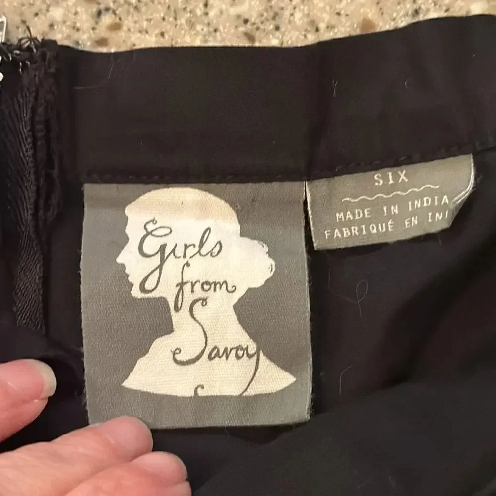 GIRLS FROM SAVOY I ANTHROPOLOGIE Memories of Feather Retro Pin-up Style Dress